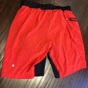 Lululemon men’s red T.H.E. Short 9" Liner